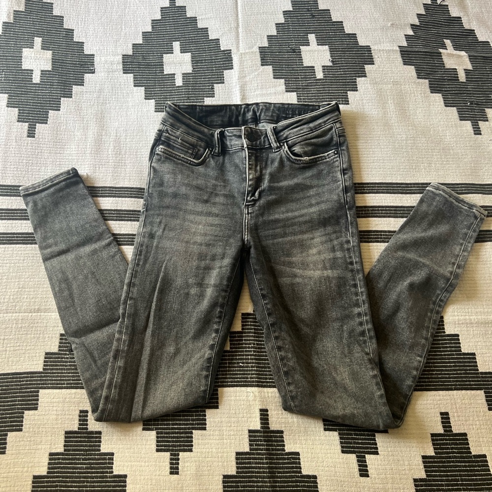 AllSaints acid washed black jeans